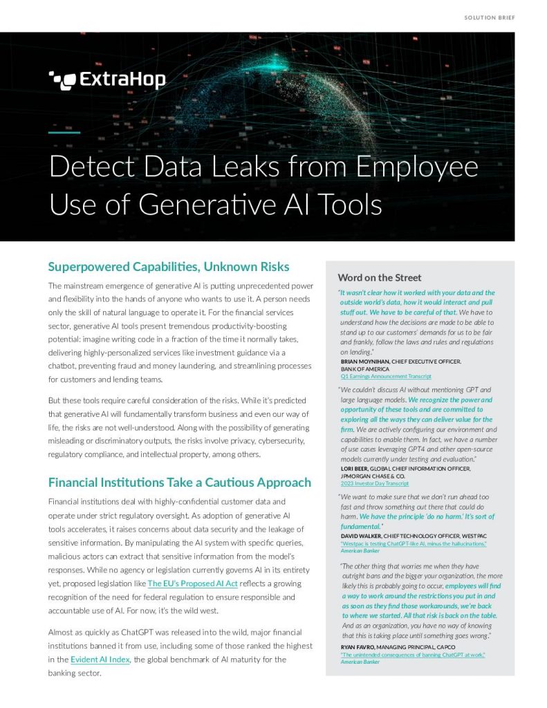 Detect Data Leaks from Employee Use of Generative AI Tools